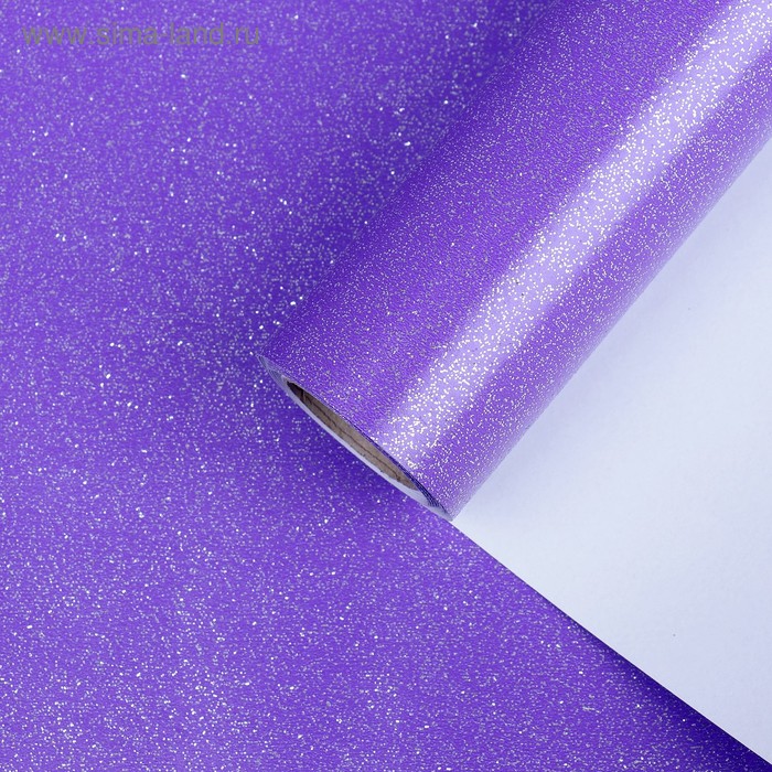 Бумага упаковочная, "Звездная пыль", с блёстками, неоновый пурпурный, 0,7 x 5 м | vlarni-land
