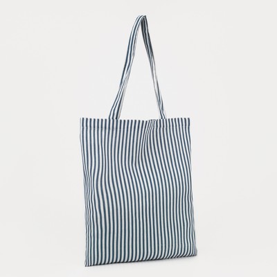Textile bag "Stripes", the zipper, no padding, color white