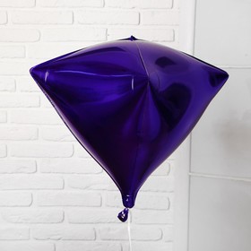 Шар фольгированный 27" 3D, индивидуальная упаковка, цвет фиолетовый - фото 7086475