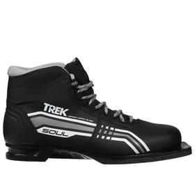 Ботинки лыжные TREK Soul NN75 ИК, цвет чёрный, лого серый, размер 35