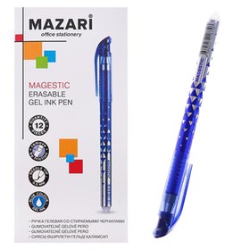 Ручка гелевая «Стираемая» Mazari MAGESTIC, игольчатый пишущий узел 0.5 мм, стираемые синие чернила, стержень 126.5 мм