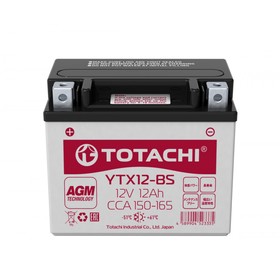 Аккумуляторная батарея TOTACHI MOTO YTX12-BS 12 а/ч 4093276