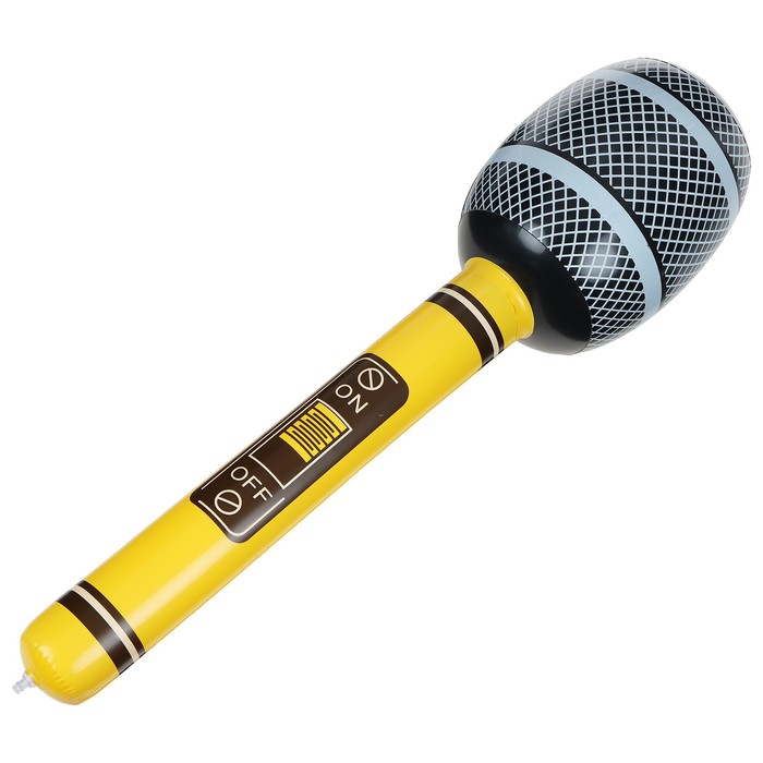 Игрушка надувная «Микрофон» 65 см, звук, цвета МИКС - фото 30016