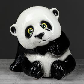 Копилка "Панда", глянец, чёрный цвет, 18 см в Донецке