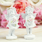 Souvenir Polyresin "angel girl in a pink wreath of roses" MIX 10x5,2x3,3 cm