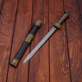 {{photo.Alt || photo.Description || 'Сувенирный меч, рукоять резной металл, старое золото, ножны черн+3вставки, 40 см'}}