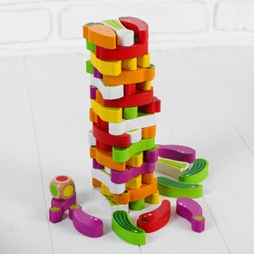 Игра «Падающая башня. Овощи», 55 элементов