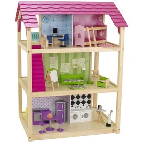 Кукольный домик «Самый роскошный», с мебелью, 45 элементов, на колесиках