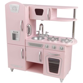 Игровая кухня из дерева «Винтаж», цвет розовый