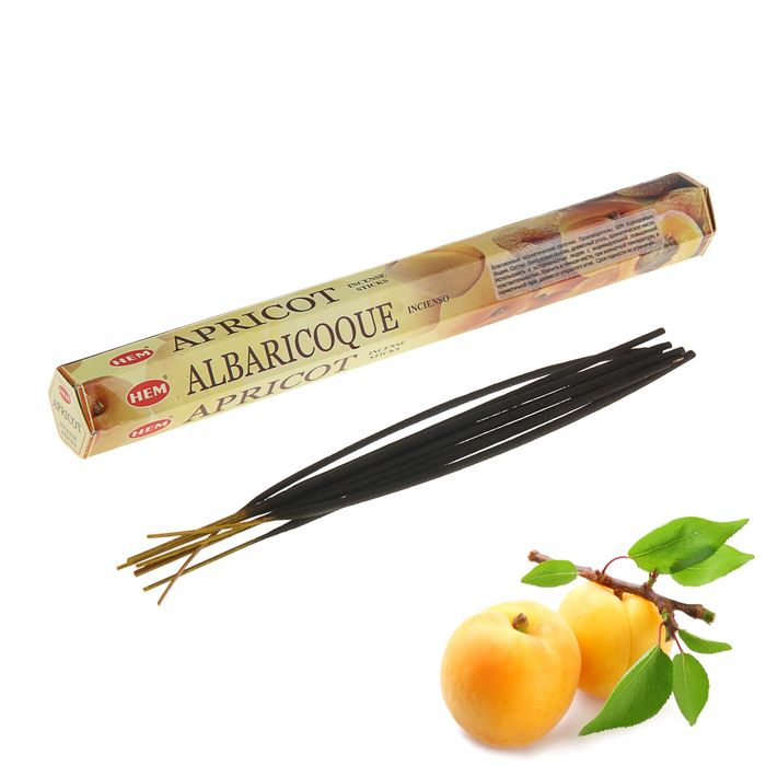 Благовония &quot;HEM Apricot&quot; (Абрикос), шестигранник, 20 палочек