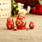 Матрёшка «Цветочек», красное платье, 5 кукольная, 5 см Матрёшка «Цветочек», красное платье, 5 кукольная, 5 см