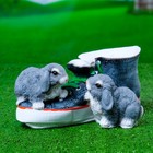 Фигурное кашпо "Кед с зайцами" 14х18х28см - фото 4458272