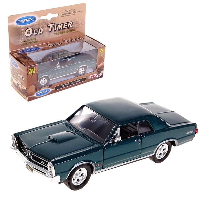 Машина винтажная Pontiac GTO, масштаб 1:34-39, цвета МИКС