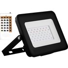 Прожектор светодиодный с пультом ДУ LL-612, 30 Вт, RGB, IP65, цвет черный, AC220V/50Hz