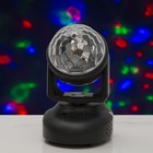 Световой прибор "Хрустальный вращающийся шар", d=8.5 см с музыкой, 12V