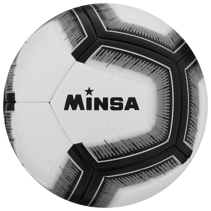 Мяч футбольный MINSA, TPЕ, машинная сшивка, 12 панелей, размер 5