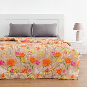 Одеяло всесезонное 140х205 см, цвет МИКС, полиэфирное волокно, полиэстер