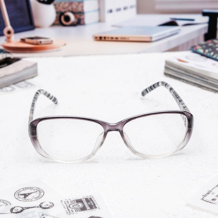 Очки корригирующие 1319, цвет серый, +2,5 - фото 798122647