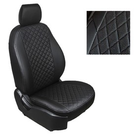 Авточехлы из экокожи ромб для Ford Focus 2 Ghia/Titanium 2005-2011, набор 4129508