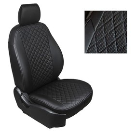 Авточехлы из экокожи ромб для Chevrolet Niva 2014-2017, набор 4129515