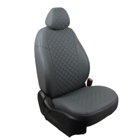 Авточехлы из экокожи ромб для Chevrolet Lacetti 2004-2013, набор 4129524