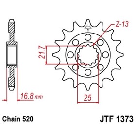 Звезда передняя, ведущая JTF1373, стальная 4138532