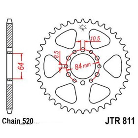 Звезда задняя, ведомая JTR811 стальная 4138694