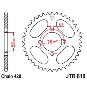 Звезда задняя, ведомая JTR810 4138693