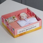 Набор: свеча, мыльные лепестки и полотенце «Желаю счастья!», аромат ваниль - фото 801955533