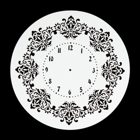 Трафарет пластик "Винтажные часы" d=25 см