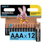 Батарейка алкалиновая Duracell Ultra Power, AAA, LR03-12BL, 1.5В, 12 шт. 4115930 - фото 11041