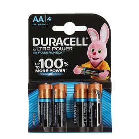 Батарейка алкалиновая Duracell Ultra Power, AA, LR6-4BL, 1.5В, 4 шт 4115928