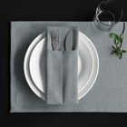 Комплект кувертов «Ибица», размер 10 х 24 см - 4 шт, серый - фото 7242043