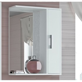 Шкаф-зеркало "Эко-55" 20 х 50 х 75 см, белый правый