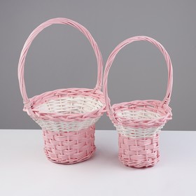 A set of baskets, 2 pcs, 27 × 19/32 cm, 23 × 16/27 cm, willow