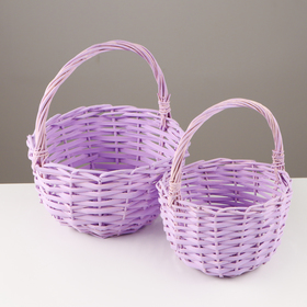 A set of baskets, 2 pcs, 24 × 13 × 26 cm, 19 × 11 × 22 cm, willow