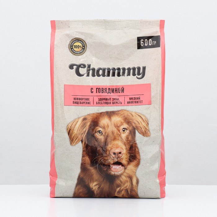 Сухой корм Chammy для собак мелких пород, говядина, 600 г (2 шт)