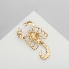 Брошь "Скорпион" с подвижным хвостом, цветная в золоте - фото 10611249