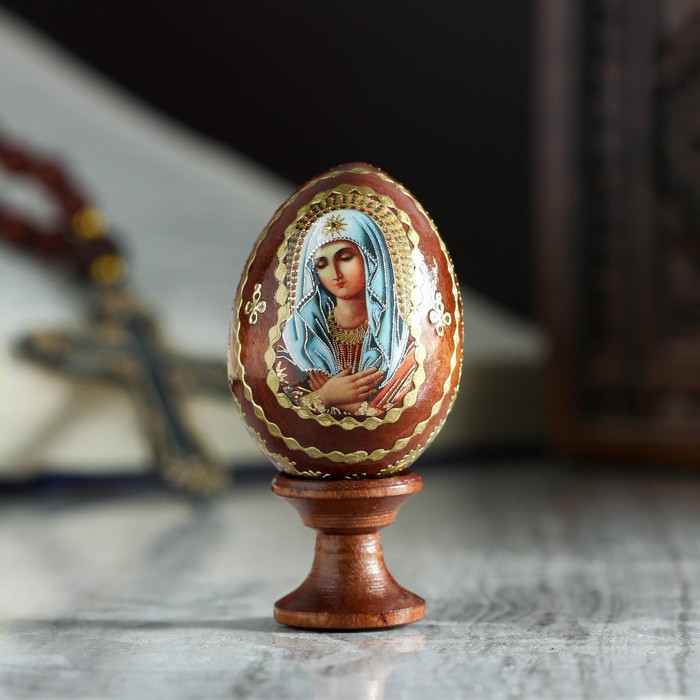 Яйцо сувенирное "Богоматерь Умиление", на подставке