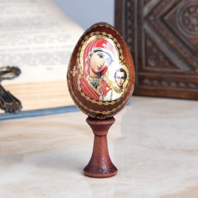 Яйцо сувенирное "Богоматерь Казанская", на подставке в Донецке