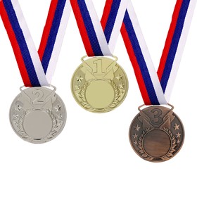 Медаль под нанесение, 2 место, серебро, d=5 см - фото 8528820