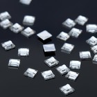 Стразы плоские квадрат, 6*6 мм, (набор 30шт), цвет белый Стразы плоские квадрат, 6*6 мм, (набор 30шт), цвет белый