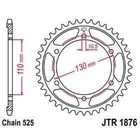 Звезда задняя, ведомая JTR1876 стальная 4138549