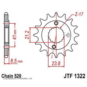 Звезда передняя, ведущая JTF1322, стальная 4138524