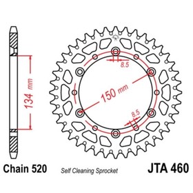 Звезда задняя, ведомая JTA460 алюминиевая 4138905
