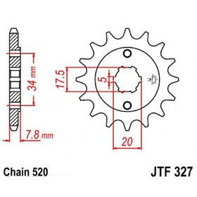 Звезда передняя, ведущая JTF327, стальная 4138587