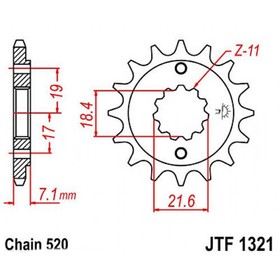 Звезда передняя, ведущая JTF1321, стальная 4138523