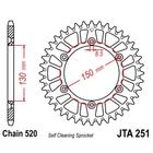 Звезда задняя, ведомая JTA251 алюминиевая 4138902 - фото 86069