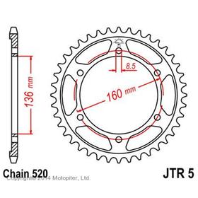 Звезда задняя, ведомая JTR5 4138607