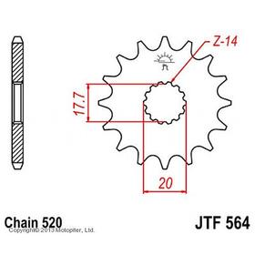 Звезда передняя, ведущая JTF564, стальная 4138682